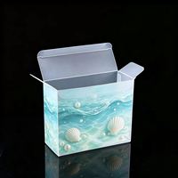 Boîte cadeau transparente en plastique sur le thème de l'océan avec un design coquillage, étoile de mer et perle pour la présentation de bijoux, jouets et desserts