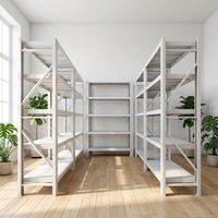 Étagères de rangement métalliques sans boulons, couleur personnalisée, multi-niveaux, réglables, pour garage, entrepôt, atelier, rangement domestique