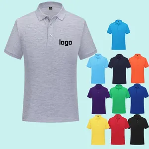 Zomer Korte Mouw Effen Klassieke Poloshirts Polyester Op Maat Bedrukt Uniform Polo Blanco T-Shirt