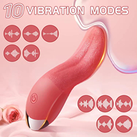 Großhandelslieferant für Oralsex-Spielzeug Leckvibrator Klitoris-Stimulator Rosa Zungen-Vibrator mit Heizfunktion für Frauen