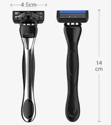 Hot Selling Best Quality 6 blade Metal Handle Comfortable Manual System man Razor