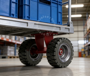 <span class=keywords><strong>Roulette</strong></span> pivotante à double roues en caoutchouc solide de 16 pouces pour le soutien au sol <span class=keywords><strong>Roulette</strong></span> rigide de remorque pour les terrains accidentés - Product Image 2