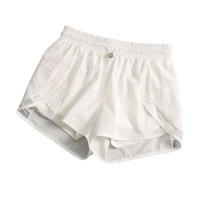 Pantalones cortos deportivos de LICRA ecológicos para mujer, pantalones cortos de <span class=keywords><strong>Ciclismo</strong></span> de Yoga transpirables sueltos de secado rápido, pantalones cortos de motorista de cintura elástica - Product Image 4