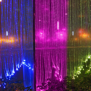 10w RGB Color Changing Led <strong>Fibre</strong> <strong>Optic</strong> Curtain <strong>Light</strong> Waterfall Lighting - Product Image 5