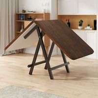 Vente en gros Grandes tables de cuisine pliantes en bois Table à manger et chaises carrées pliantes pour 4 6 8 personnes