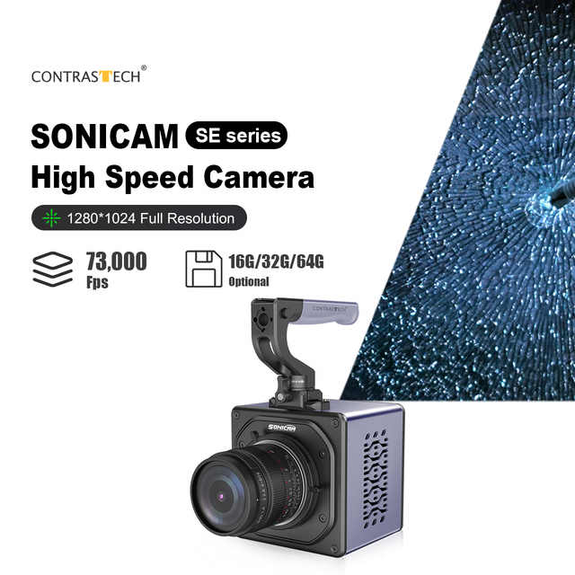 HDR 1280x1024 1000fps 16GB Memory Ultra Slow Motion Robot High Speed Camera High Frame Rate for Vibration Analysis Contrastech