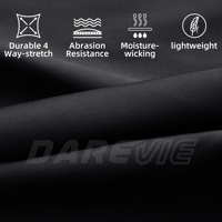 Darevie - Pantalon de cyclisme une pièce à compression personnalisé - Pantalon de cycliste noir - Anti-plis - Extensible dans 4 directions - Short de vélo pour homme