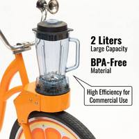 EXI 26-inch Oranje Sapcentrifuge Smoothie Blender Fitnessfiets Enkelvoudige Versnelling Stalen Frame 150kg Draagvermogen