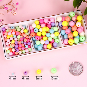 Multi-Color 500g/Bag Acrylic <strong>Beads</strong> Hole 4mm 6mm 8mm 10mm Sizes Plastic <strong>Bubble</strong> Gum <strong>Beads</strong> for Girls Jewelry Making Lucite Loose - Product Image 6