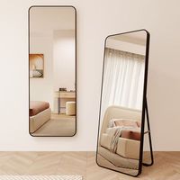 Bon prix miroir sur pied avec cadre en aluminium 150- 180cm miroir de maquillage moderne pleine longueur pour la maison