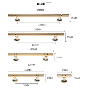 Gold and <strong>Black</strong> Furniture Hardware Drawer Pulls T Bar Wardrobe <strong>Knobs</strong> and Handles Kitchen Cabinet <strong>Door</strong> Handle - Product Image 4