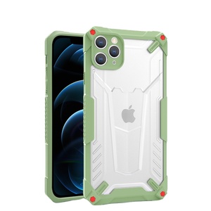 เคสสำหรับ VIVO Y15 Y12 <span class=keywords><strong>Y13</strong></span> Y11 U10 Y20 Y95 แบบใส 2in1 ผิวสัมผัสแบบด้าน วัสดุแบบกลไก ป้องกันรอยขีดข่วน กันกระแทก - Product Image 1