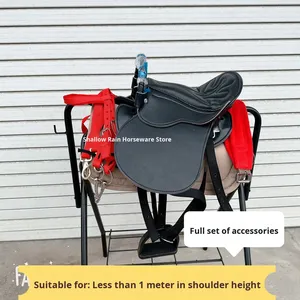 Debaho Pequeño para <span class=keywords><strong>Pony</strong></span> Saddle <span class=keywords><strong>Shetland</strong></span> Sillín occidental para niños Árbol de cuero para ponis domésticos - Product Image 4