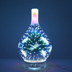 Difusor de Aroma de Cristal de 100 ml, Humidificador Ultrasónico con Luz LED para el Hogar, Oficina o Escritorio, con Temporizador de 2 y 8 Horas - Product Image 1