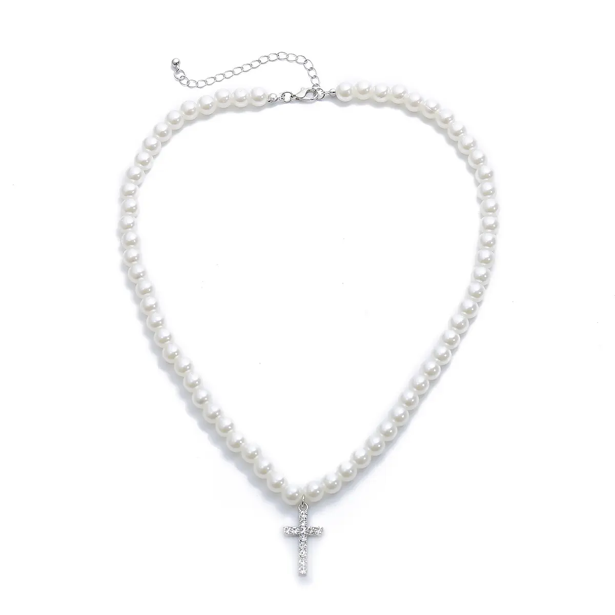 Европейские и Соединенные Штаты трансграничные ювелирные изделия Ретро мода крест ожерелье жемчужное ожерелье мужчины