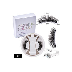 Cils magnétiques synthétiques en gros, fabriqués en usine, réutilisables, aspect naturel doux, <span class=keywords><strong>prix</strong></span> moins cher, kit de faux cils magnétiques faits à la main - Product Image 1