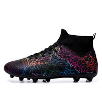 Çocuk Futbol Kramponları Unisex AG FG Futbol Ayakkabıları PVC Üst Kısım Kauçuk Taban Gençlik Açık Hava İlkbahar Yaz Kış Spor Ayakkabıları