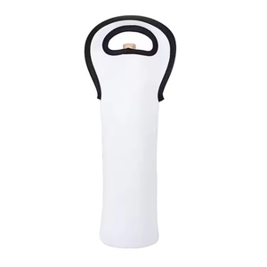 Sac fourre-tout pour bouteille de vin personnalisée avec manchon de Noël portable isolé blanc en néoprène - Product Image 5