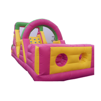 Parcours d'obstacles gonflable commercial - Aire de jeux gonflable pour 5 à 10 personnes pour les carnavals scolaires