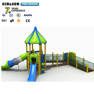 Surface moulée en PEBDL certifiée CE Équipement de terrain de jeu extérieur pour enfants Toboggan en plastique pour enfants dans le parc de trampoline - Product Image 2