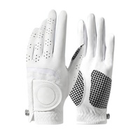 Atmungsaktive weiche Schaffell-Golf handschuhe mit Ball marker linke Hand für Männer und Frauen