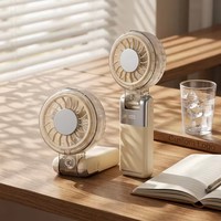 Ventilateur portable haute vitesse X11, 3600 mAh, pliable, à turbine, avec brumisation d'eau, ventilateur de bureau portable à vent frais