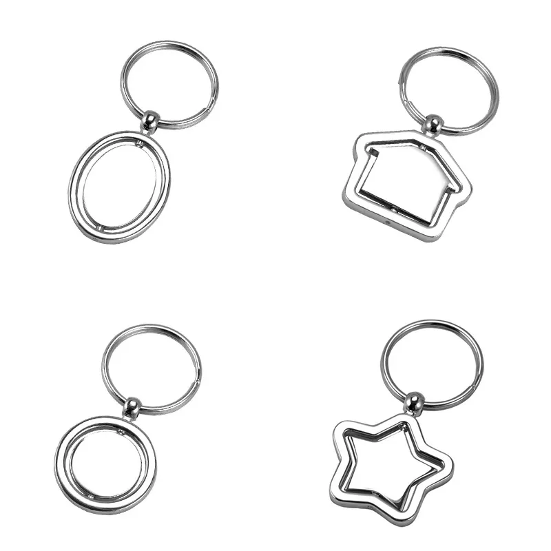 Llavero Cheap Key Rings Metal Engraving Key Chain Custom Logo Sublimation Blanks Keychains