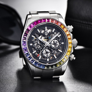 Nouvelle <span class=keywords><strong>montre</strong></span> mécanique pour <span class=keywords><strong>homme</strong></span> PAGANI 1777 DESIGN, design tendance avec lunette arc-en-ciel, verre saphir, cadran ajouré, <span class=keywords><strong>montre</strong></span> automatique de luxe pour <span class=keywords><strong>homme</strong></span> - Product Image 3