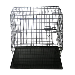 24 30 inç çelik evcil hayvan kafesi klasik yükseltilmiş tasarım kalın takviye katlanır taşınabilir eğimli köpek kafesi köpek kafesi - Product Image 5