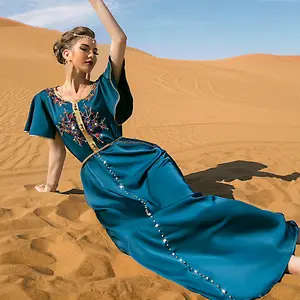 Ramadan Eid Mubarak Hooded Abaya Dubai Arabic Turkey Muslim Modest Dress Kaftan Diamonds Women Gown Robe Islamic Djellaba Femme