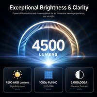 Projecteur laser DLP 1080P LSD400HD 4500 lumens ANSI, zoom 1,1x, prise en charge 4K, haut-parleurs intégrés pour les entreprises et l'éducation