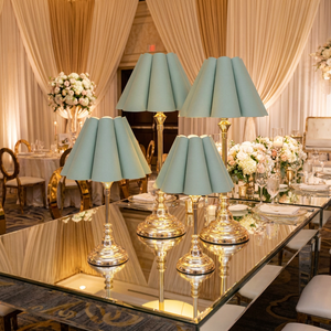 Cordless <strong>Table</strong> <strong>Lamp</strong> Iron <strong>Base</strong> with Fabric Shade Wireless Rechargeable Light for Wedding Centerpiece Decor - Product Image 2