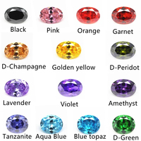 5A Grade 2*3mm-15*20mm coupe ovale Orange/orange rouge zircone cubique pierres précieuses en vrac forme ovale synthétique coupe à facettes pierres CZ