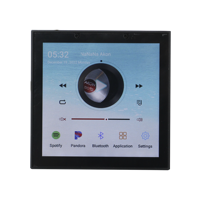 Amplificateur mural Bluetooth 2 ou 4 canaux avec écran de 4 pouces, sortie 25 watts, panneau intelligent pour système audio multi-prises