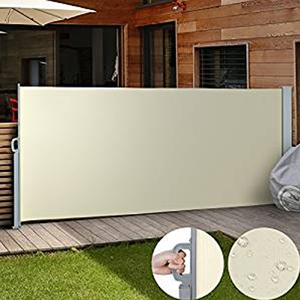 160x300cm ngoài trời có thể thu vào gấp Màn hình Polyester nhôm gió riêng tư Divider với thép cực bên mái hiên - Product Image 4