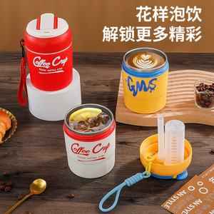 Coffee Cup <b>Insulated</b> <b>Mug</b> 304 Stainless Steel Double Wall Travel Coffee <b>Mug</b> With Straw For Women - Product Image 2
