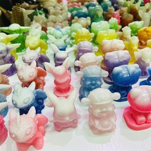 Cristal de haute qualité naturel guérison artisanat lumineux chats chien kitty tortues cristal lumineux yoda pokemon pour cadeaux décoration - Product Image 1