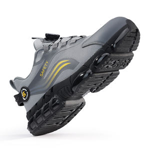 Nuove Scarpe Antinfortunistiche Sportive 2024 con Punta in Acciaio, Bottone Rotante, Suola Piatta Antiurto per Uso in Fabbrica - Product Image 1