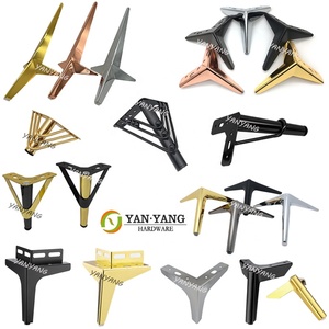 Yanyang <span class=keywords><strong>pied</strong></span> <span class=keywords><strong>de</strong></span> Support <span class=keywords><strong>de</strong></span> <span class=keywords><strong>lit</strong></span> 150MM polissage or brillant meuble TV Style conique canapé en fer jambe en métal pour meubles - Product Image 5