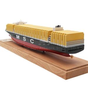 कस्टम 45 सेमी एमएससी शिल्प हस्तनिर्मित मॉडल कार्गो जहाज स्केल 1: शिपिंग उपहार के लिए 888 कंटेनर जहाज मॉडल - Product Image 4