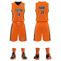 Ensemble d'uniformes de basketball personnalisés pour femmes et hommes, vêtements de sport de basketball vierges, maillot de basketball réversible par sublimation