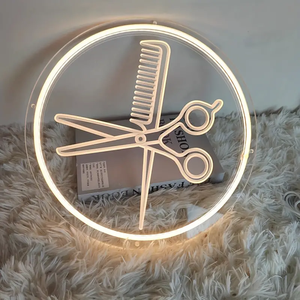 1 Lámpara LED de Neón de Plástico - Decoración de Pared con Alimentación USB y Luz Regulable para Salón de Belleza y Barbería - Product Image 5