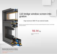 Ventana Abatible Horizontal de Aleación de Aluminio con Vidrio Templado y Mosquitera Magnética, Diseño Insonorizado para Dormitorio y Baño