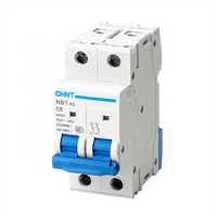 Dua fase kualitas terbaik CHINT NB1-63 2 P AC MCB miniatur Circuit Breaker 2 tiang G1 disjones cteur DIN Rail Tipe C CB MCB
