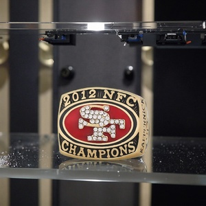 2012年サンフランシスコ・フォーティナイナーズ優勝記念リング 高品質亜鉛合金リング おしゃれでクラシックな指輪 - Product Image 1