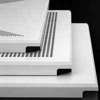 Plaques de plafond en aluminium 600x600, isolation acoustique, plaques de plafond à clipser pour la décoration des plafonds des bâtiments commerciaux