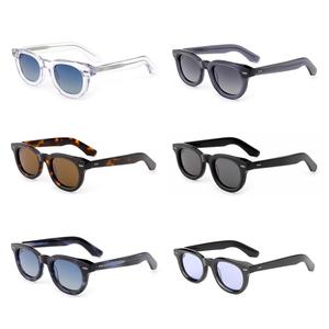 2026年レトロ高級ラグジュアリーグラスアイウェアカスタムロゴ偏光厚手ハンドメイドデザイナーアセテートブランドサングラス女性用 - Product Image 2