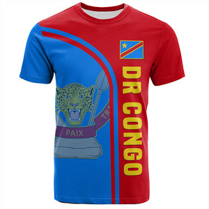 Vêtements en gros avec un nouveau design du drapeau du Congo pour hommes, t-shirts en polyester du Congo - Product Image 3