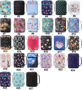 Funda para Biblia Oxford con diseño floral, bolsillo trasero con cremallera, asa y marcapáginas - Bolsa portátil para Biblia para <span class=keywords><strong>mujer</strong></span> - Product Image 2