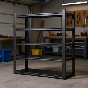 Estantería Metálica Resistente de 5 Niveles, 72 Pulgadas de Alto, Capacidad de 2000 Libras, Estantería de Almacenamiento Industrial para Garaje, Estantería Utilitaria Negra - Product Image 2